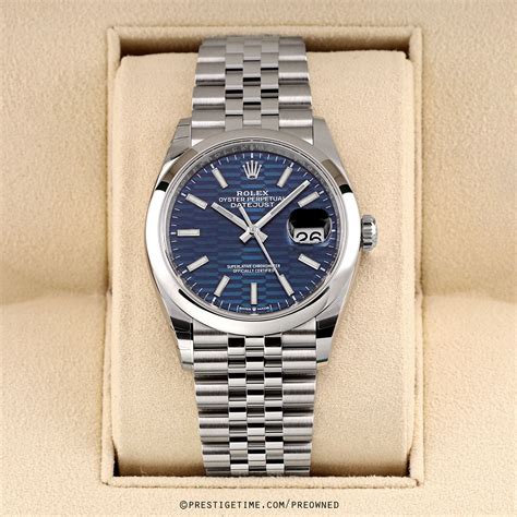 rolex datejust used blue|rolex datejust blue motif.